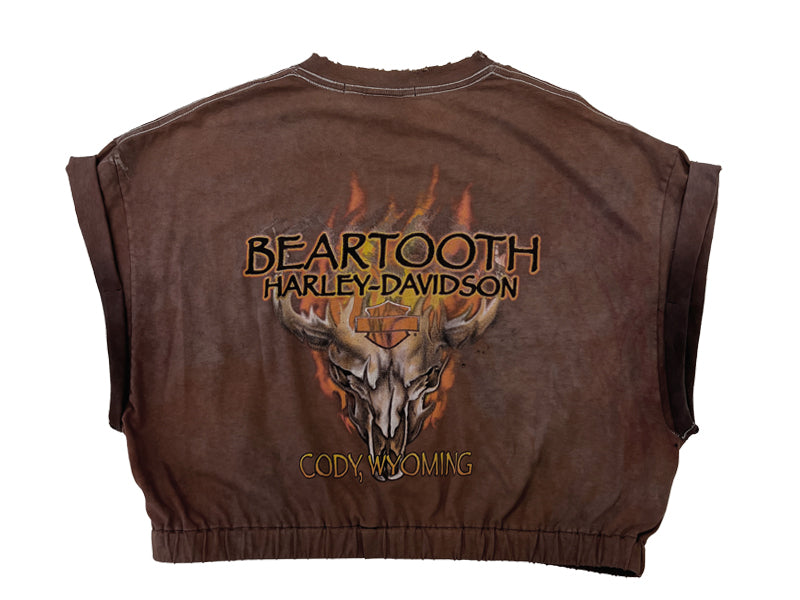 Harley Davidson  Brown Tie Dye Tee