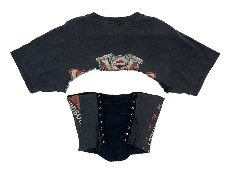 Reworked Harley In Flames Corset