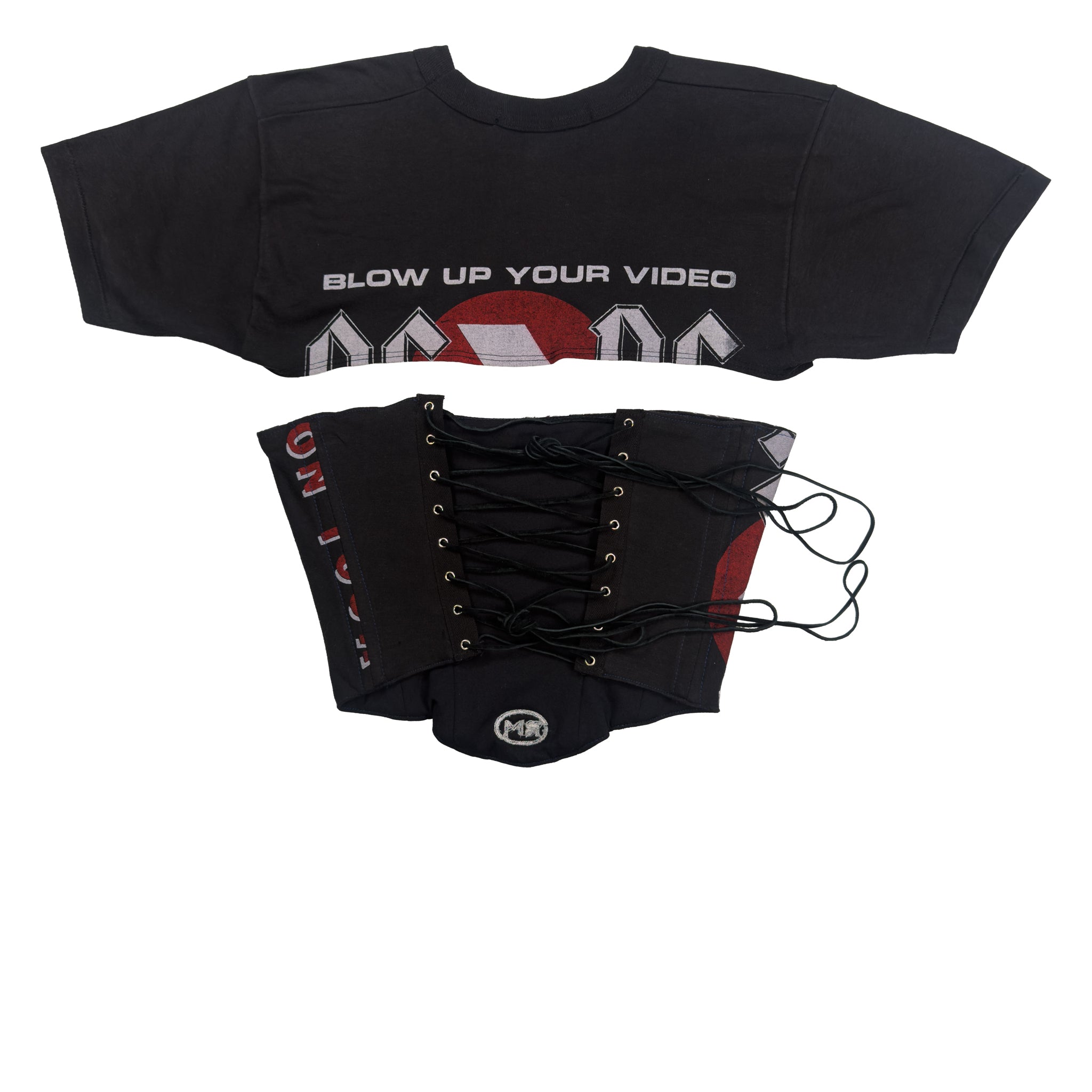 Reworked ACDC Corset Tee