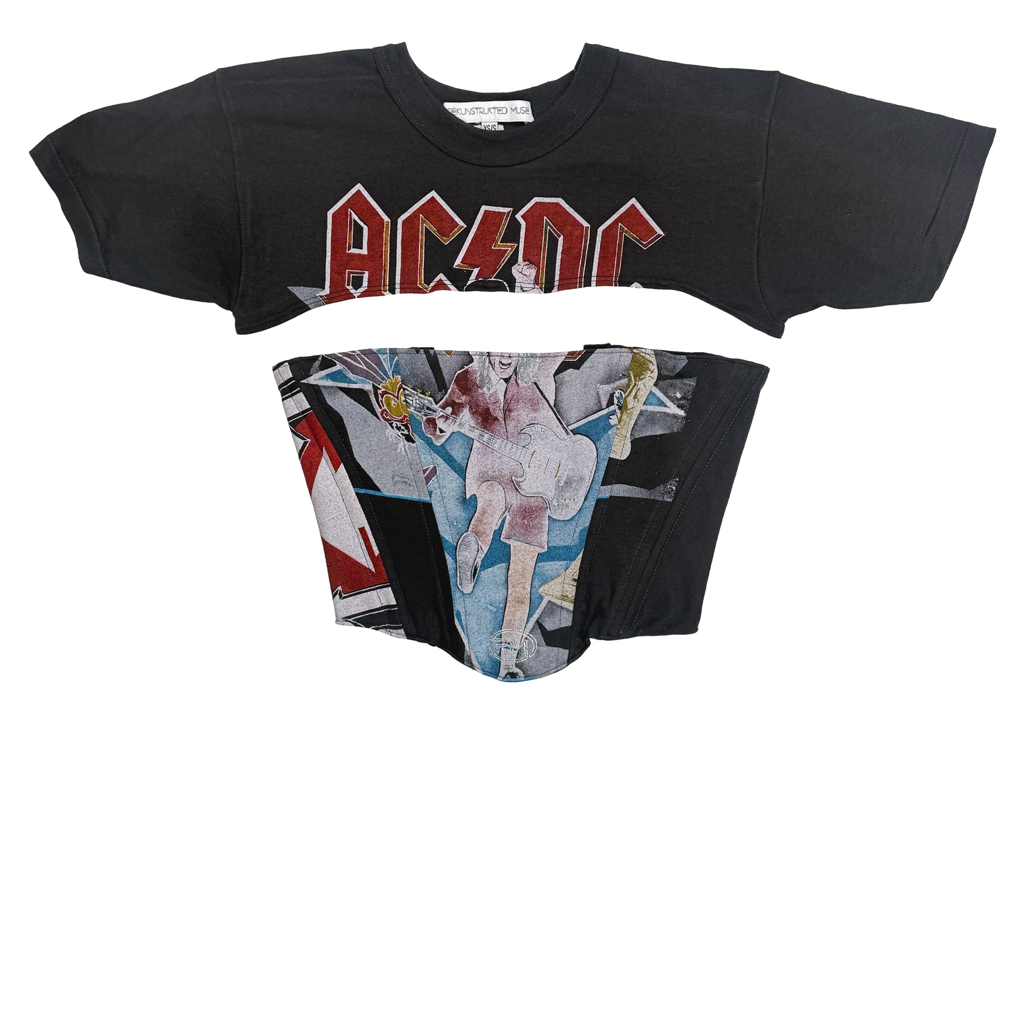 Reworked ACDC Corset Tee