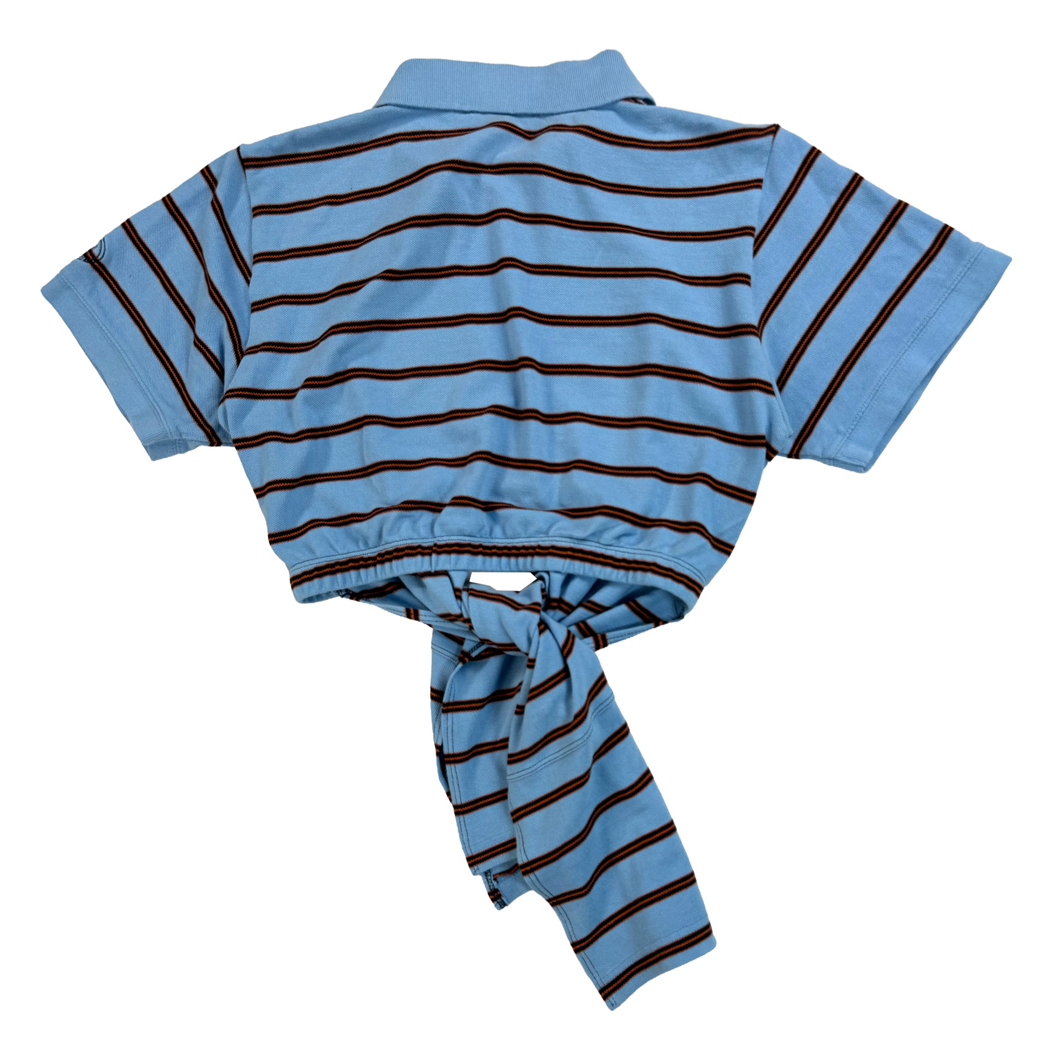 Aqua Polo Wrap Top