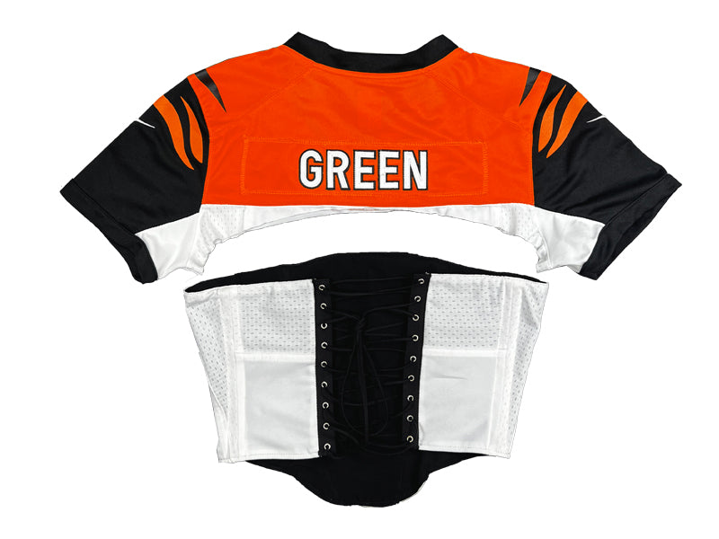 Reworked Bengals jersey Corset