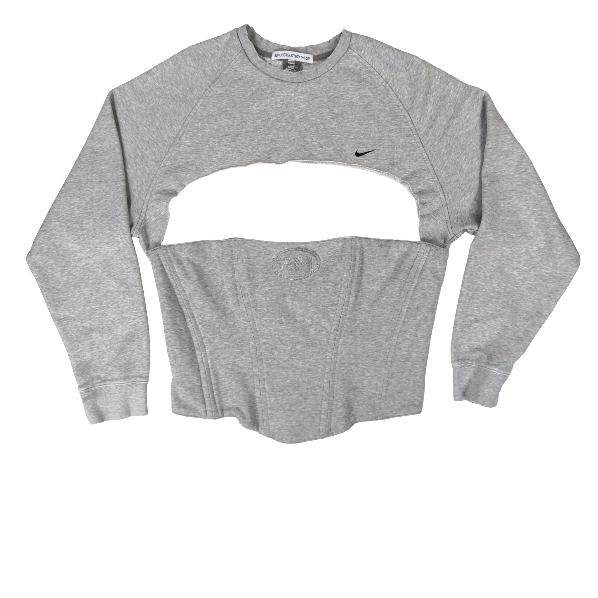 Reworked Nike Fleece Corset Crew Sweatshirt