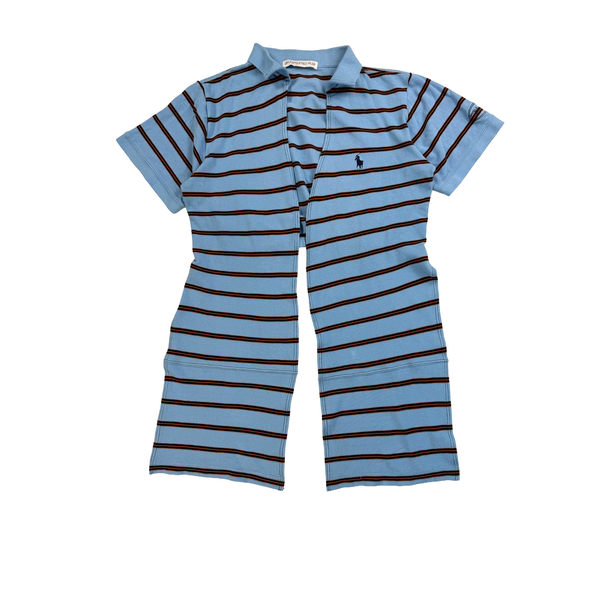Aqua Polo Wrap Top
