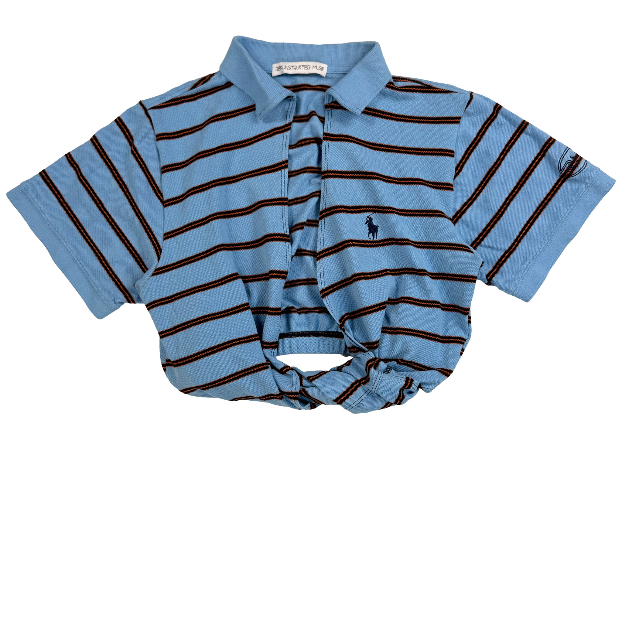 Aqua Polo Wrap Top