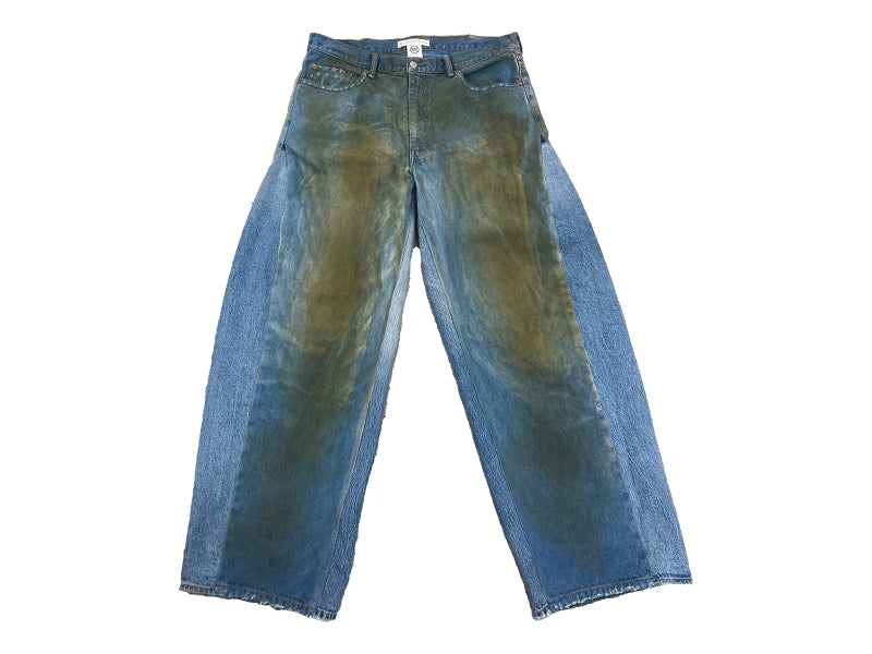 Reworked Baggy Muddy Denim Jeans