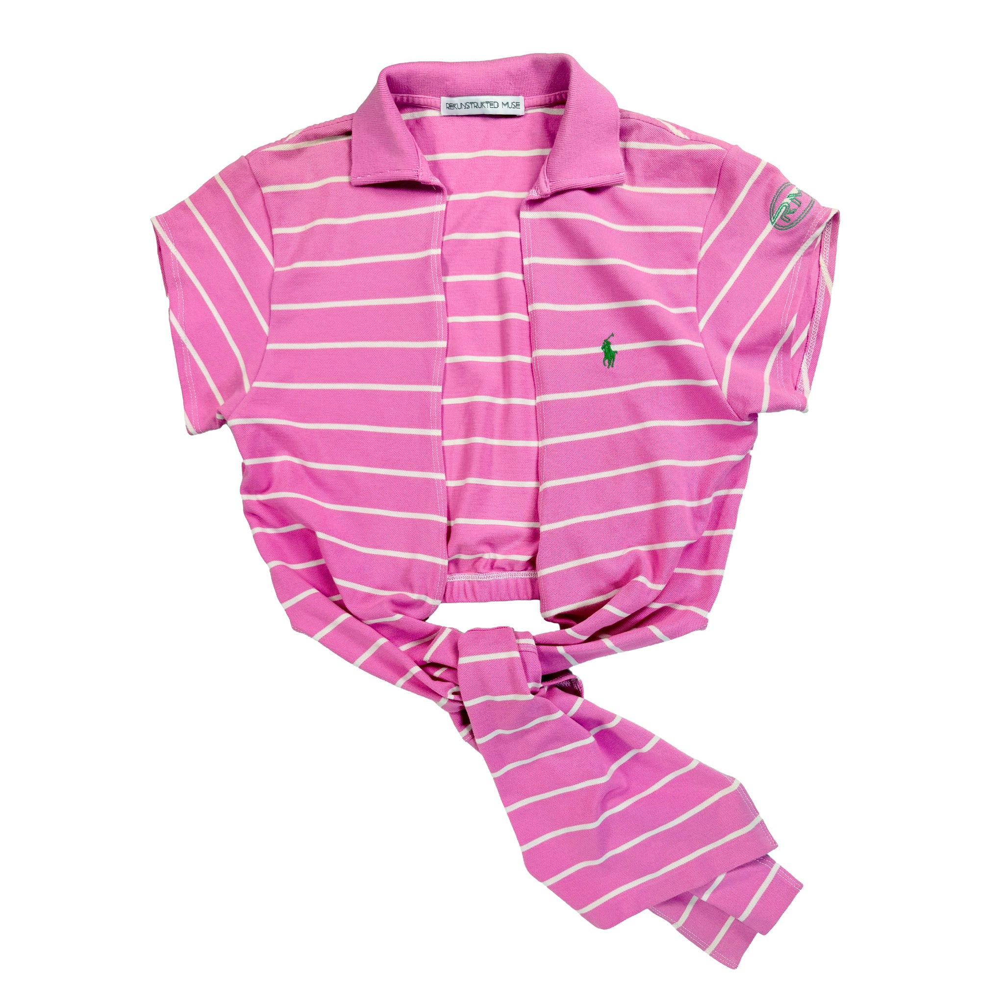 Bubble Gum Polo Wrap Top