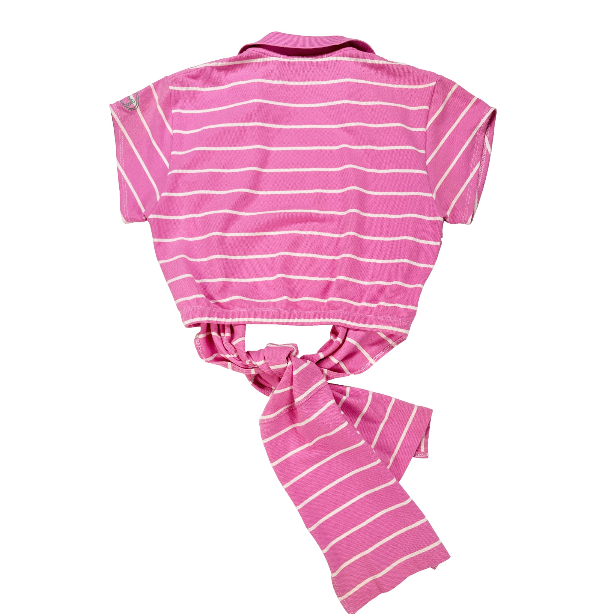 Bubble Gum Polo Wrap Top