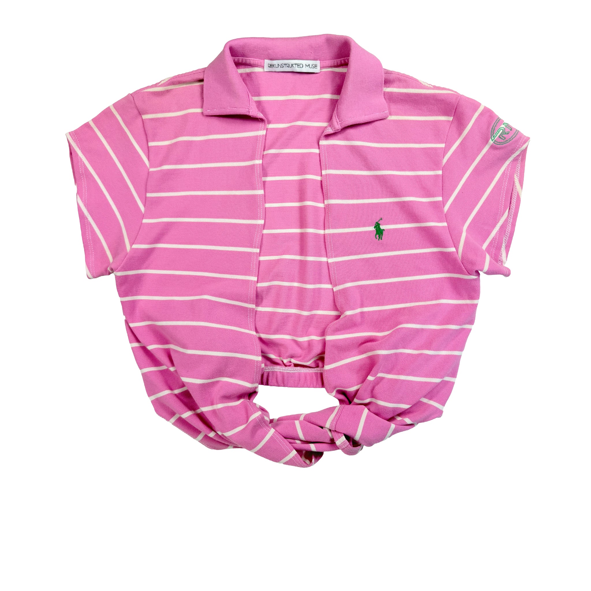 Bubble Gum Polo Wrap Top