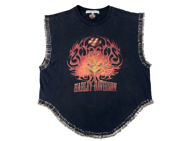 Harley Eagle Flame Saddle Tee