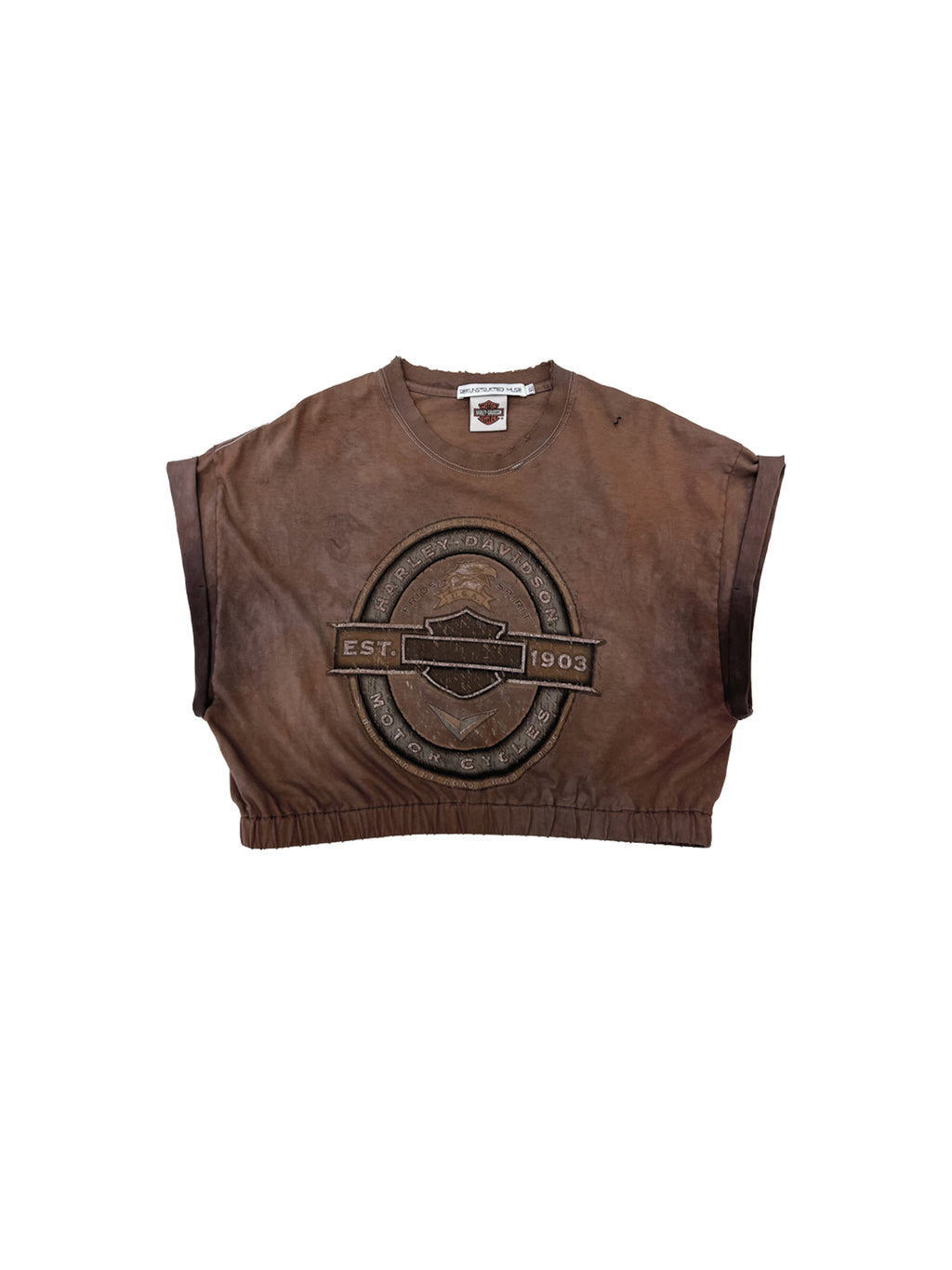 Harley Davidson  Brown Tie Dye Tee