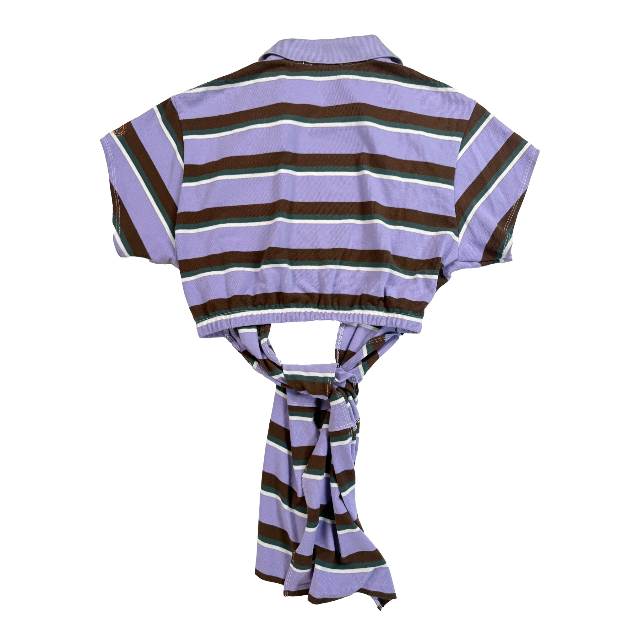 Off Grid Stripe Polo Wrap Top