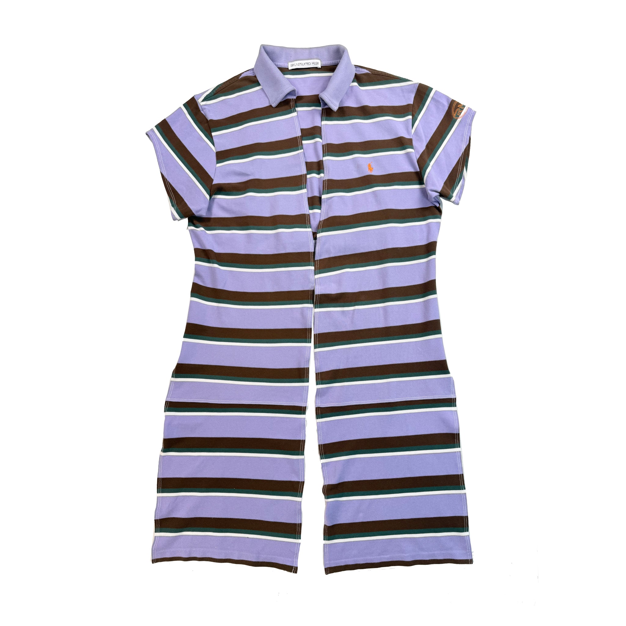 Off Grid Stripe Polo Wrap Top