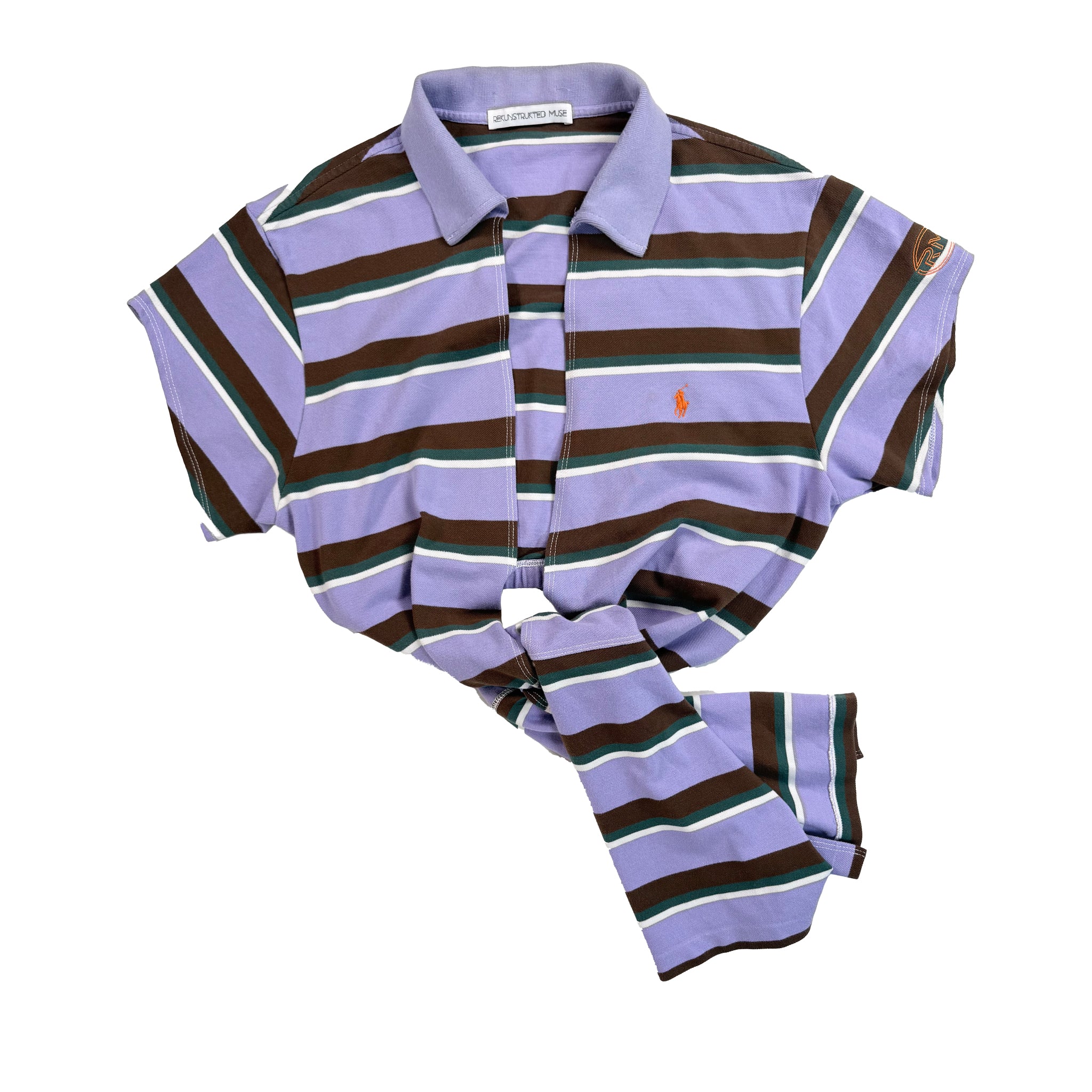 Off Grid Stripe Polo Wrap Top