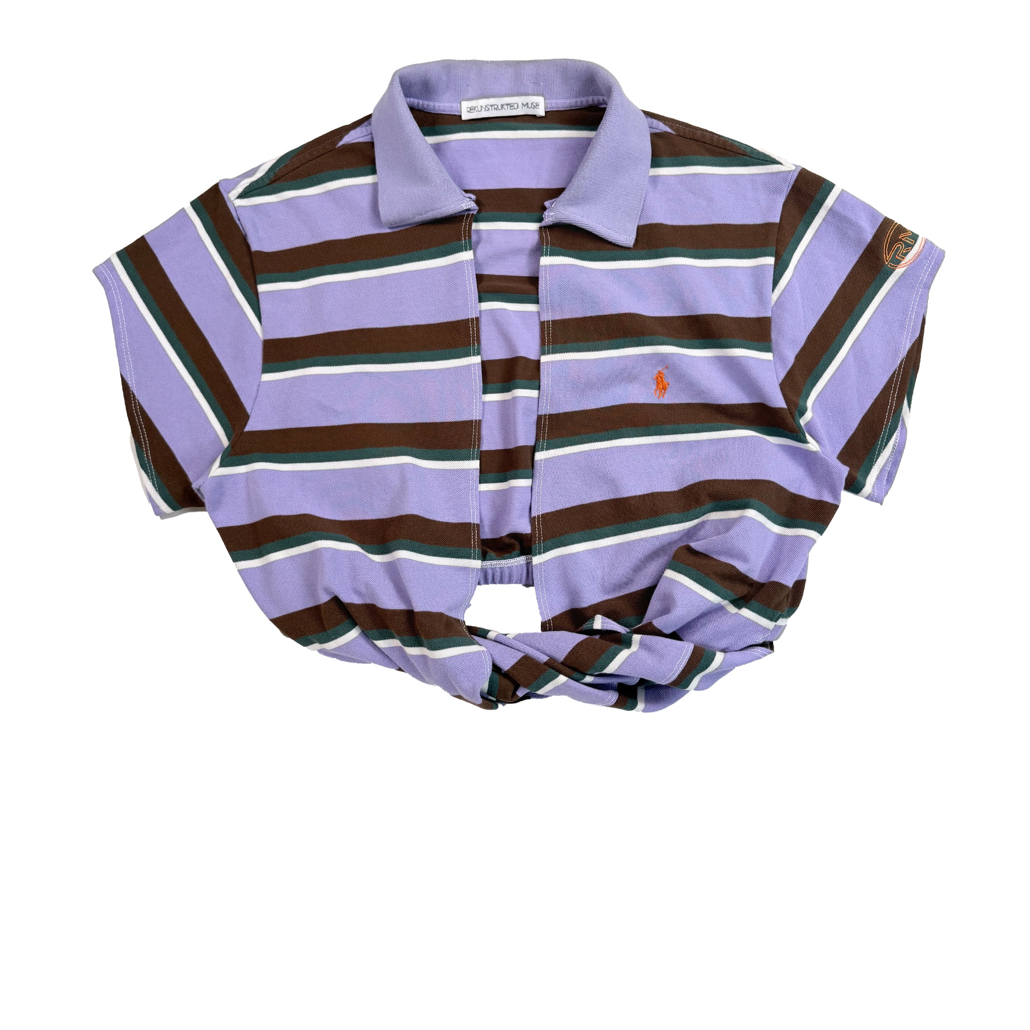 Off Grid Stripe Polo Wrap Top