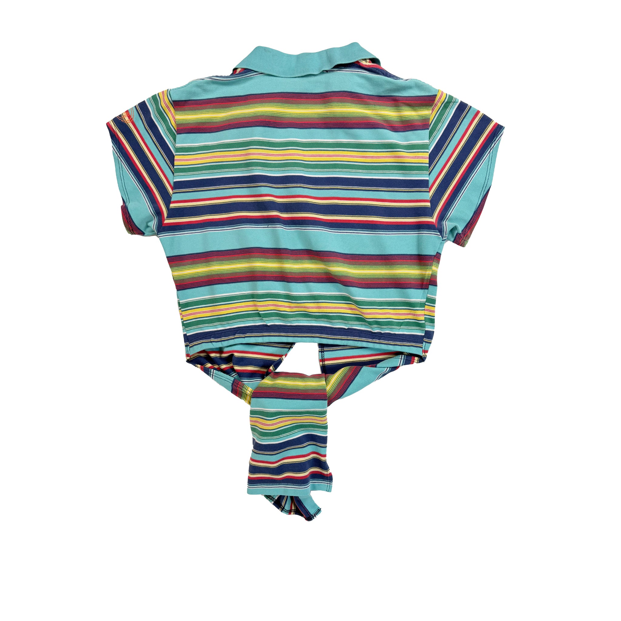 Stack Striped Polo Wrap Top