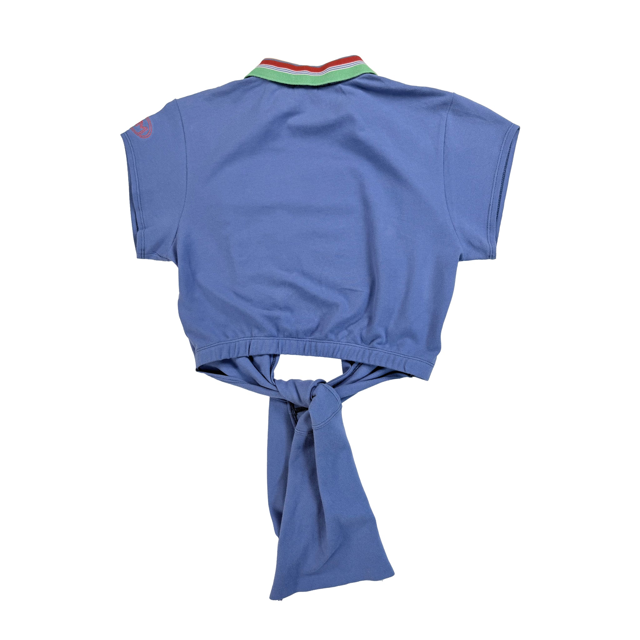 Steel Blue Polo Wrap Top