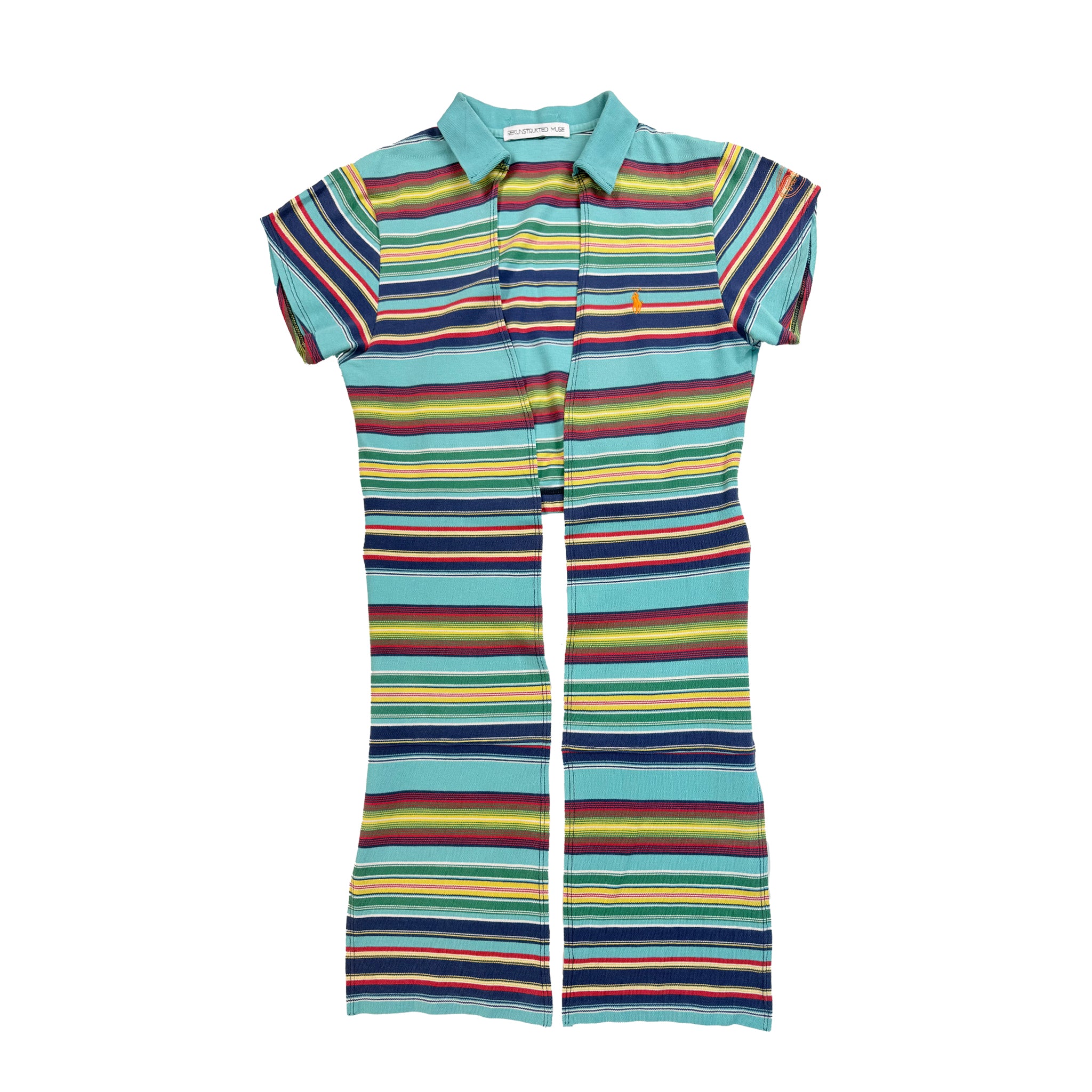 Stack Striped Polo Wrap Top