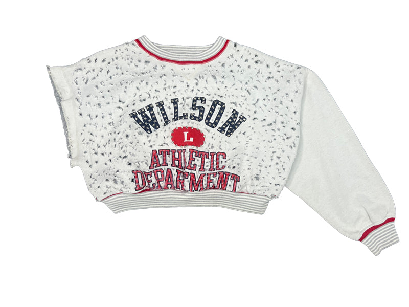 Wilson Athletic Distress Cropped Sweatshirt