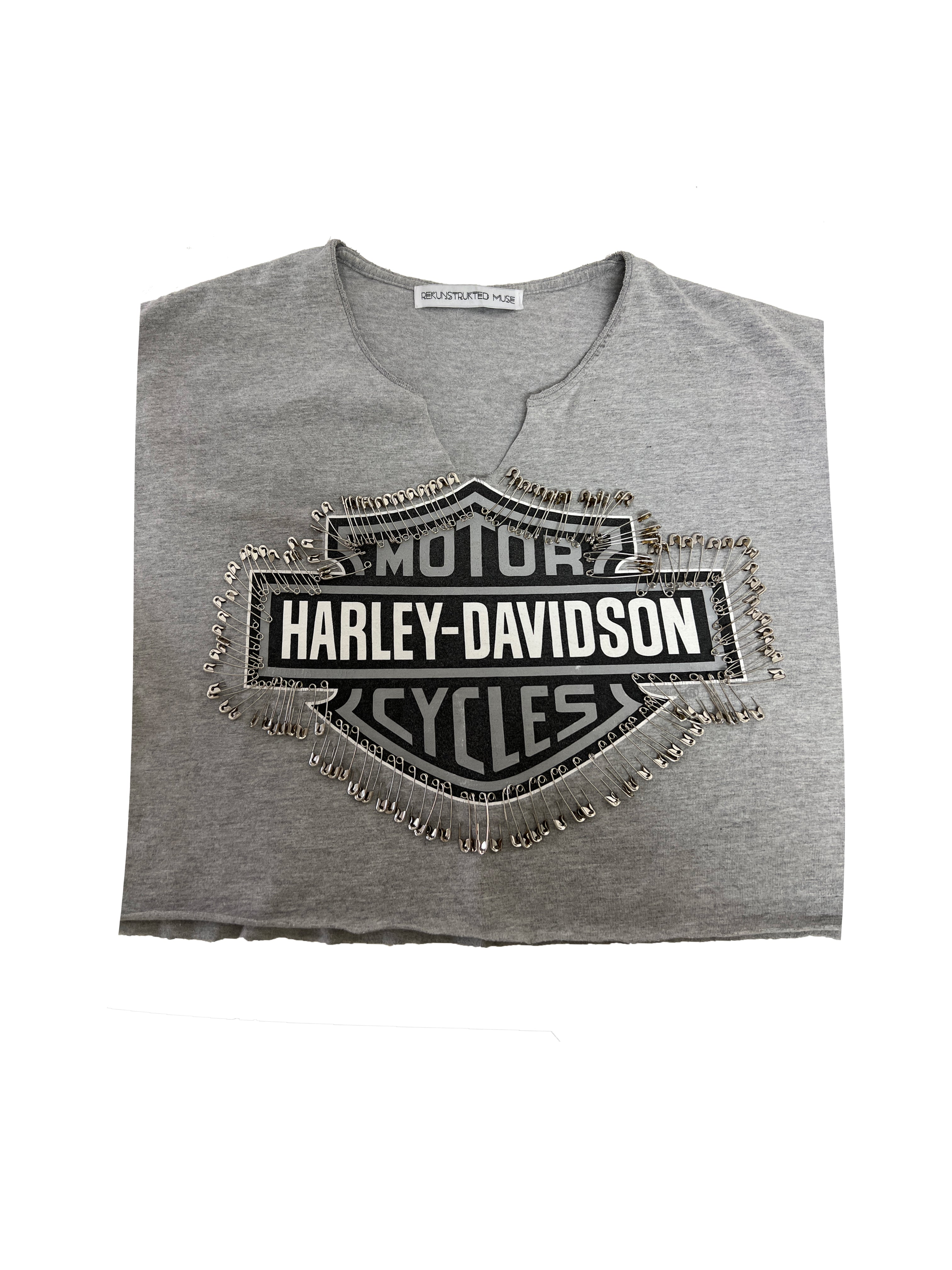 Harley Davidson Pinned Cropped Muscle Tee